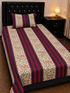 Sapphire Garden Stripe Bedspread Set