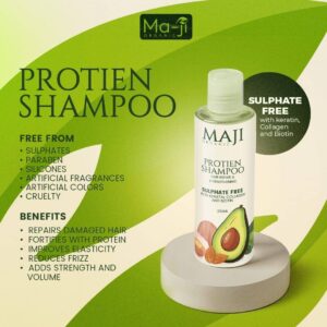 Ma-Ji Organic Protein Shampoo – Sulphate-Free Hair Repair & Strengthening (250ml)