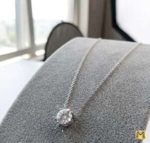 Silver Solitaire Pendant