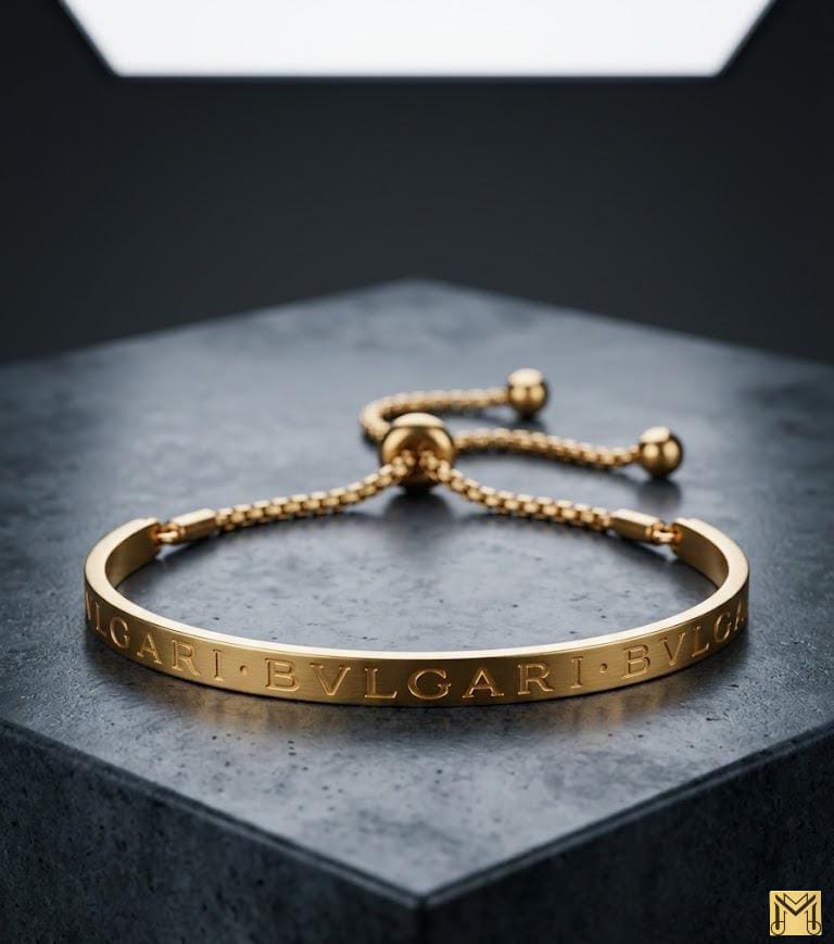 Stainless Steel Up & Down Bvlgari Bracelet (Anti-Tarnish)