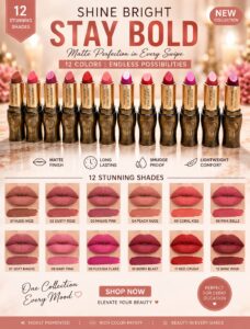 Stay Bold Matte Lipstick – 12 Pcs Box