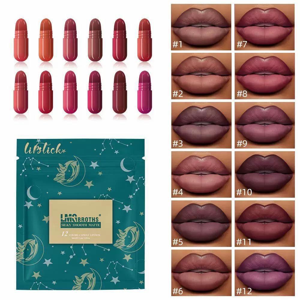 Mini Capsule Lipstick Set (12 Pcs)