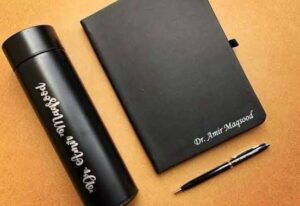 Customized Diary, Pen & Temperature Bottle Set