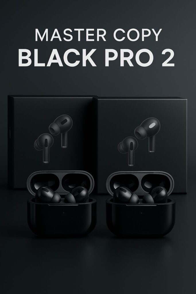Black Pro 2 Master Copy Wireless EarBuds
