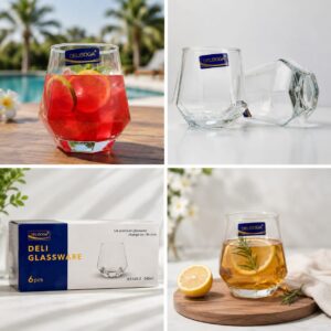 Deli Premium Crystal Juice Glass Set (6 Pcs)