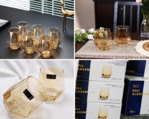 Deli Crystal Smoke Glass Set (6 Pcs)