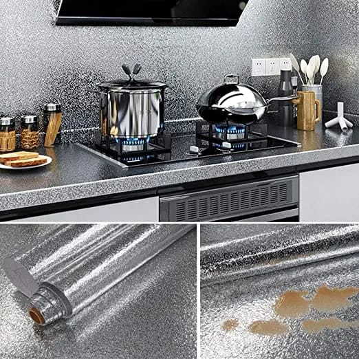 Kitchen Aluminum Foil Sticker (45×150cm)