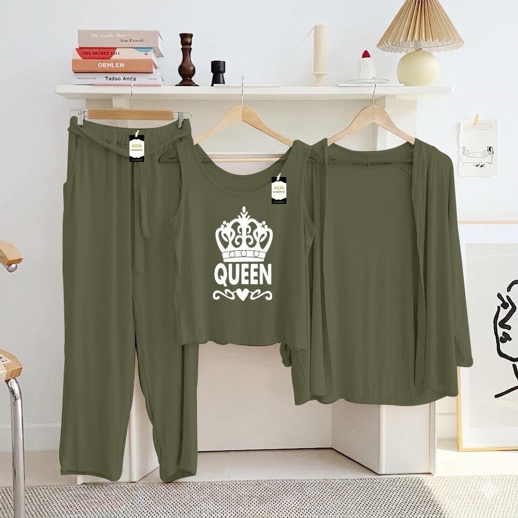 Ladies 3‑Piece Nightwear Set