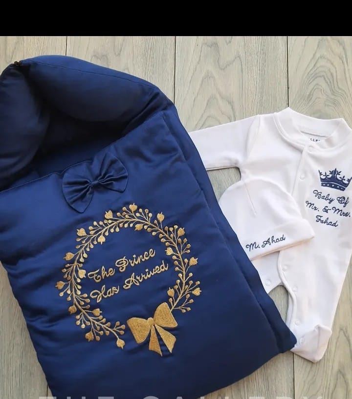 Personalized Prince Baby Gift 3 piece Set
