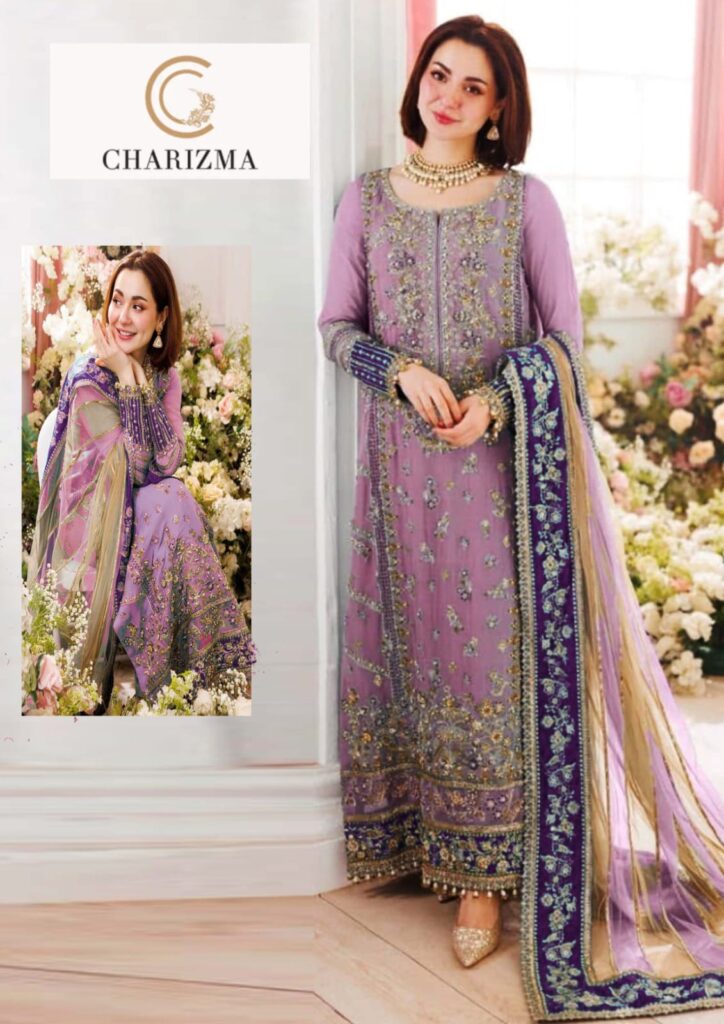 Charizma Embroidered Chiffon 3-Piece Suit